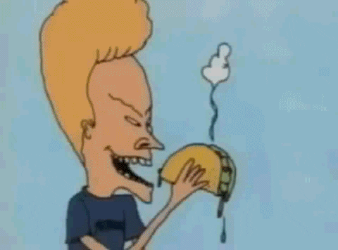 Beavis and Butthead eating tacos